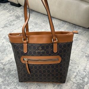 Nanette Lepore Vegan Monogram N Logo Tote Bag Shopper Purse